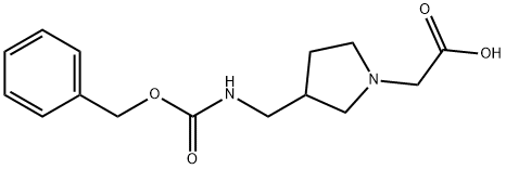 [3-(BenzyloxycarbonylaMino-Methyl)-pyrrolidin-1-yl]-acetic acid Structure