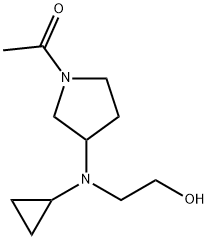 1-{3-[Cyclopropyl-(2-hydroxy-ethyl)-aMino]-pyrrolidin-1-yl}-ethanone,1353964-07-4,结构式