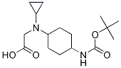 2-(((1R,4R)-4-((tert-butoxycarbonyl)aMino)cyclohexyl)(cyclopropyl)aMino)acetic acid 化学構造式