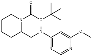 2-[(6-Methoxy-pyriMidin-4-ylaMino)-Methyl]-piperidine-1-carboxylic acid tert-butyl ester Struktur