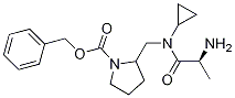2-{[((S)-2-AMino-propionyl)-cyclopropyl-aMino]-Methyl}-pyrrolidine-1-carboxylic acid benzyl ester 结构式