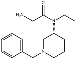 2-AMino-N-((R)-1-benzyl-piperidin-3-yl)-N-ethyl-acetaMide 化学構造式