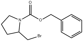 2-(溴甲基)吡咯烷-1-羧酸苄酯 结构式