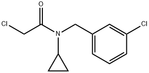 2-Chloro-N-(3-chloro-benzyl)-N-cyclopropyl-acetaMide 化学構造式