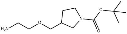 3-(2-AMino-ethoxyMethyl)-pyrrolidine-1-carboxylic acid tert-butyl ester Struktur