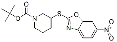 3-(6-Nitro-benzooxazol-2-ylsulfanyl
)-piperidine-1-carboxylic acid tert
-butyl ester Structure