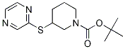 3-(Pyrazin-2-ylsulfanyl)-piperidine
-1-carboxylic acid tert-butyl ester,,结构式