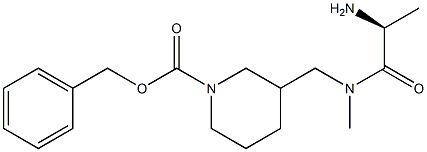 3-{[((S)-2-AMino-propionyl)-Methyl-aMino]-Methyl}-piperidine-1-carboxylic acid benzyl ester Structure