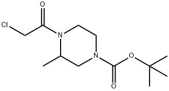 4-(2-Chloro-acetyl)-3-Methyl-piperazine-1-carboxylic acid tert-butyl ester Structure