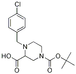4-(4-Chloro-benzyl)-piperazine-1,3-dicarboxylic acid 1-tert-butyl ester 结构式