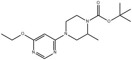 4-(6-Ethoxy-pyriMidin-4-yl)-2-Methyl-piperazine-1-carboxylic acid tert-butyl ester Struktur