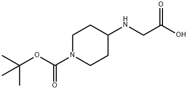 4-(CarboxyMethyl-aMino)-piperidine-1-carboxylic acid tert-butyl ester 化学構造式