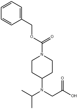 4-(CarboxyMethyl-isopropyl-aMino)-piperidine-1-carboxylic acid benzyl ester 化学構造式