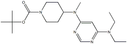 4-[(6-DiethylaMino-pyriMidin-4-yl)-Methyl-aMino]-piperidine-1-carboxylic acid tert-butyl ester Structure