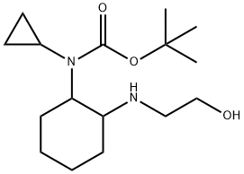 Cyclopropyl-[2-(2-hydroxy-ethylaMino)-cyclohexyl]-carbaMic acid tert-butyl ester|环丙基(2-((2-羟乙基)氨基)环己基)氨基甲酸叔丁酯