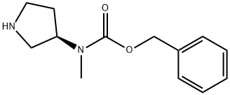 Methyl-pyrrolidin-3-yl-carbaMic acid benzyl ester 化学構造式