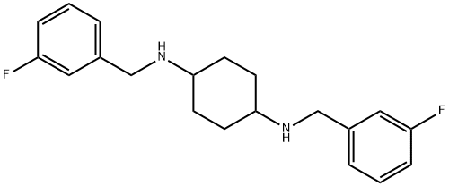 N,N'-Bis-(3-fluoro-benzyl)-cyclohexane-1,4-diaMine Struktur