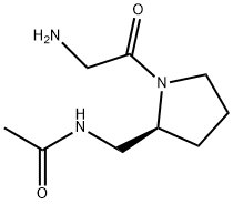 N-[(S)-1-(2-AMino-acetyl)-pyrrolidin-2-ylMethyl]-acetaMide 化学構造式