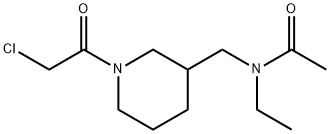 N-[1-(2-Chloro-acetyl)-piperidin-3-ylMethyl]-N-ethyl-acetaMide,1353972-95-8,结构式