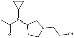 N-Cyclopropyl-N-[(S)-1-(2-hydroxy-ethyl)-pyrrolidin-3-yl]-acetaMide,1354008-76-6,结构式