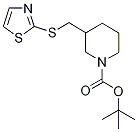 3-(Thiazol-2-ylsulfanylmethyl)-piperidine-1-carboxylic acid tert-butyl ester Struktur