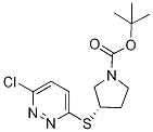 (S)-3-(6-Chloro-pyridazin-3-ylsulfa
nyl)-pyrrolidine-1-carboxylic acid
tert-butyl ester,,结构式