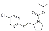 2-(5-Chloro-pyriMidin-2-ylsulfanylM
ethyl)-pyrrolidine-1-carboxylic aci
d tert-butyl ester Struktur