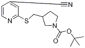3-(4-Cyano-pyridin-2-ylsulfanylMeth
yl)-pyrrolidine-1-carboxylic acid t
ert-butyl ester 结构式