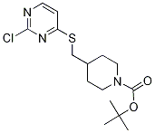 4-(2-Chloro-pyriMidin-4-ylsulfanylM
ethyl)-piperidine-1-carboxylic acid
tert-butyl ester Struktur