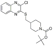 4-(3-Chloro-quinoxalin-2-ylsulfanyl
Methyl)-piperidine-1-carboxylic aci
d tert-butyl ester 结构式