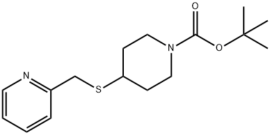4-(吡啶-2-基甲基磺酰基)-哌啶-1-羧酸叔丁酯,1353971-76-2,结构式