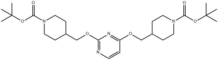 1261233-57-1 4-((2-((1-(TERT-ブチルトキシカルボニル)ピペリジン-4-イル)メトキシ)ピリミジン-4-イルオキシ)メチル)ピペリジン-1-カルボン酸TERT-ブチル