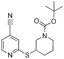 3-(4-Cyano-pyridin-2-ylsulfanyl)-pi
peridine-1-carboxylic acid tert-but
yl ester,,结构式