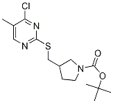 3-(4-Chloro-5-Methyl-pyriMidin-2-yl
sulfanylMethyl)-pyrrolidine-1-carbo
xylic acid tert-butyl ester 化学構造式