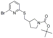 3-(6-BroMo-pyridin-2-ylsulfanylMeth
yl)-pyrrolidine-1-carboxylic acid t
ert-butyl ester Structure