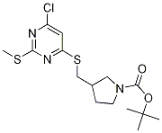 3-(6-Chloro-2-Methylsulfanyl-pyriMi
din-4-ylsulfanylMethyl)-pyrrolidine
-1-carboxylic acid tert-butyl ester