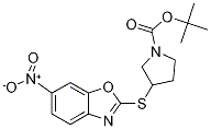 3-(6-Nitro-benzooxazol-2-ylsulfanyl
)-pyrrolidine-1-carboxylic acid ter
t-butyl ester