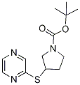 3-(Pyrazin-2-ylsulfanyl)-pyrrolidin
e-1-carboxylic acid tert-butyl este
r Structure