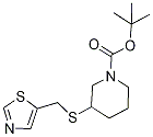 3-(Thiazol-5-ylMethylsulfanyl)-pipe
ridine-1-carboxylic acid tert-butyl
ester 结构式