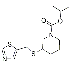 3-(Thiazol-5-ylMethylsulfanyl)-pipe
ridine-1-carboxylic acid tert-butyl
ester,,结构式