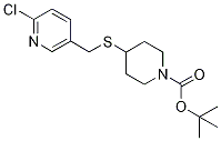 4-(6-Chloro-pyridin-3-ylMethylsulfa
nyl)-piperidine-1-carboxylic acid t
ert-butyl ester 结构式