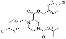 4-(6-氯-吡啶-3-基甲基)-哌嗪-1,3-二羧酸1-叔丁基酯3-(6-氯-吡啶-3-基甲基)酯,1261230-17-4,结构式