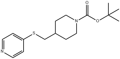 4-(吡啶-4-基硫烷基甲基)-哌啶-1-羧酸叔丁基酯,1353967-26-6,结构式