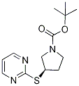 (R)-3-(PyriMidin-2-ylsulfanyl)-pyrr
olidine-1-carboxylic acid tert-buty
l ester Structure