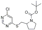 2-(6-Chloro-pyriMidin-4-ylsulfanylM
ethyl)-pyrrolidine-1-carboxylic aci
d tert-butyl ester Struktur