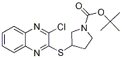 3-(3-Chloro-quinoxalin-2-ylsulfanyl
)-pyrrolidine-1-carboxylic acid ter
t-butyl ester Structure