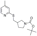 1353963-43-5 3-(4-Methyl-pyridin-2-ylsulfanylMet
hyl)-pyrrolidine-1-carboxylic acid
tert-butyl ester