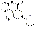 4-(3-Cyano-pyridin-2-yl)-piperazine-1,3-dicarboxylic acid 1-tert-butyl este Structure