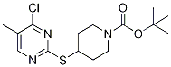 4-(4-Chloro-5-Methyl-pyriMidin-2-yl
sulfanyl)-piperidine-1-carboxylic a
cid tert-butyl ester 结构式