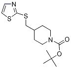 4-(Thiazol-2-ylsulfanylmethyl)-piperidine-1-carboxylic acid tert-butyl ester Structure